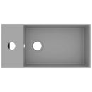 vidaXL világosszürke kerámia mosdókagyló túlfolyóval