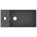 vidaXL sötétszürke kerámia mosdókagyló túlfolyóval