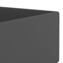 vidaXL sötétszürke kerámia mosdókagyló túlfolyóval