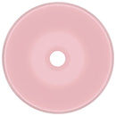vidaXL kerek matt rózsaszín kerámia luxus mosdókagyló 40 x 15 cm