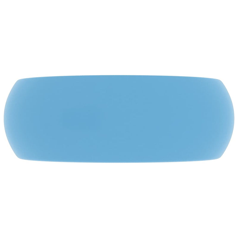 vidaXL kerek matt világoskék kerámia luxus mosdókagyló 40 x 15 cm