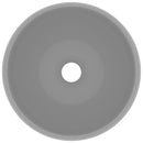 vidaXL kerek matt világosszürke kerámia luxus mosdókagyló 40 x 15 cm