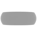 vidaXL kerek matt világosszürke kerámia luxus mosdókagyló 40 x 15 cm