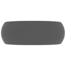 vidaXL kerek matt sötétszürke kerámia luxus mosdókagyló 40 x 15 cm