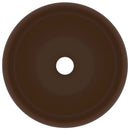 vidaXL kerek matt sötétbarna kerámia luxus mosdókagyló 40 x 15 cm