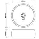 vidaXL kerek matt krémszínű kerámia luxus mosdókagyló 40 x 15 cm