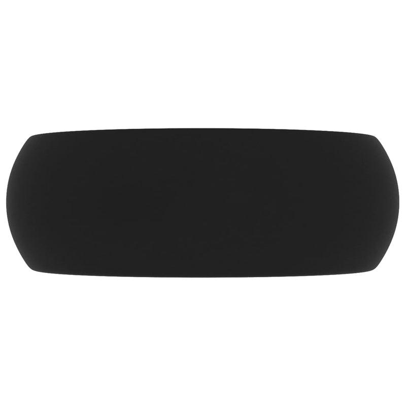 vidaXL kerek matt fekete kerámia luxus mosdókagyló 40 x 15 cm