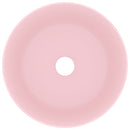 vidaXL kerek matt rózsaszín kerámia luxus mosdókagyló 40 x 15 cm