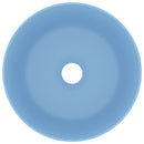 vidaXL kerek matt világoskék kerámia luxus mosdókagyló 40 x 15 cm