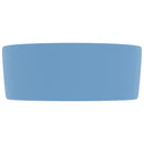 vidaXL kerek matt világoskék kerámia luxus mosdókagyló 40 x 15 cm