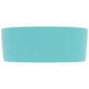 vidaXL kerek matt világoszöld kerámia luxus mosdókagyló 40 x 15 cm