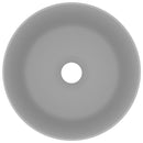 vidaXL kerek matt világosszürke kerámia luxus mosdókagyló 40 x 15 cm