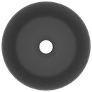 vidaXL kerek matt sötétszürke kerámia luxus mosdókagyló 40 x 15 cm