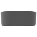 vidaXL kerek matt sötétszürke kerámia luxus mosdókagyló 40 x 15 cm