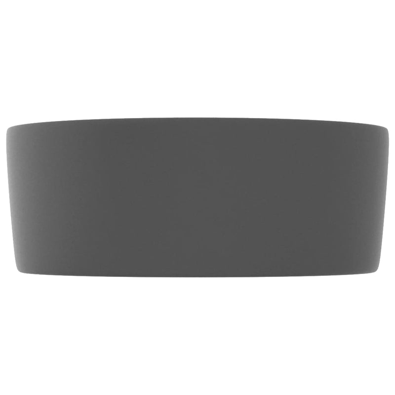 vidaXL kerek matt sötétszürke kerámia luxus mosdókagyló 40 x 15 cm