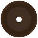 vidaXL kerek matt sötétbarna kerámia luxus mosdókagyló 40 x 15 cm