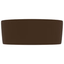 vidaXL kerek matt sötétbarna kerámia luxus mosdókagyló 40 x 15 cm