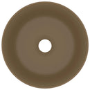 vidaXL kerek matt krémszínű kerámia luxus mosdókagyló 40 x 15 cm