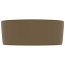 vidaXL kerek matt krémszínű kerámia luxus mosdókagyló 40 x 15 cm