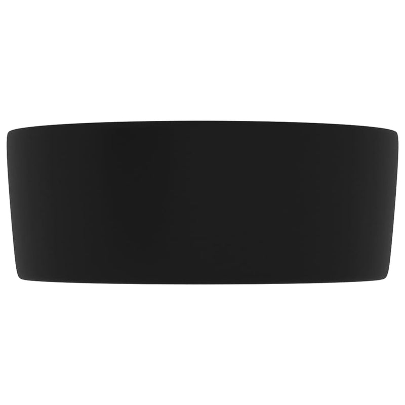 vidaXL kerek matt fekete kerámia luxus mosdókagyló 40 x 15 cm