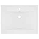 vidaXL matt fehér kerámia luxus mosdókagyló csaptelepfurattal 60x46 cm