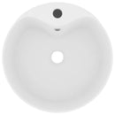 vidaXL matt fehér luxus kerámia mosdókagyló túlfolyóval 36 x 13  cm
