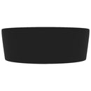 vidaXL matt fekete luxus kerámia mosdókagyló túlfolyóval 36 x 13 cm