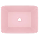 vidaXL matt rózsaszín kerámia luxus mosdókagyló 41x30x12 cm