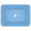 vidaXL matt világoskék kerámia luxus mosdókagyló 41x30x12 cm