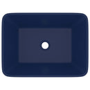 vidaXL matt sötétkék kerámia luxus mosdókagyló 41x30x12 cm