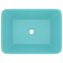 vidaXL matt világoszöld kerámia luxus mosdókagyló 41x30x12 cm