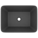 vidaXL matt sötétszürke kerámia luxus mosdókagyló 41x30x12 cm