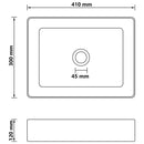 vidaXL matt sötétbarna kerámia luxus mosdókagyló 41x30x12 cm