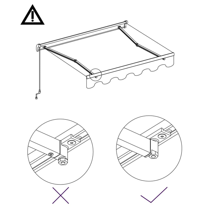 vidaXL kék és fehér kézzel kihúzható napellenző 300 x 250 cm