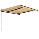 vidaXL sárga és fehér kézzel kihúzható napellenző 300 x 250 cm