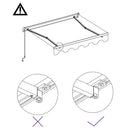 vidaXL sárga és fehér kézzel kihúzható napellenző 300 x 250 cm