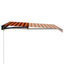 vidaXL narancssárga és barna kézzel kihúzható napellenző 300 x 250 cm