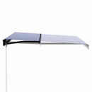 vidaXL kék és fehér kézzel kihúzható napellenző 350 x 250 cm
