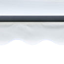 vidaXL krémszínű kézzel kihúzható LED-es napellenző 300 x 250 cm