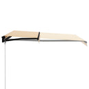 vidaXL sárga és fehér kézzel kihúzható LED-es napellenző 300 x 250 cm