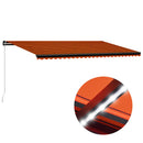 vidaXL Kézi napellenző napelemes LED-del 6 x 3 m
