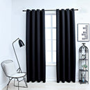 vidaXL 2 db fekete szövet sötétítő függöny gyűrűkkel 137 x 213 cm