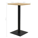 vidaXL tölgyfa színű bisztróasztal 60 x 60 x 107 cm