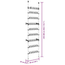 vidaXL alumínium teleszkópos cipőtartó rudakkal