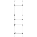 vidaXL alumínium teleszkópos szekrényrendszer rudakkal és polccal