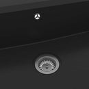 vidaXL Konyhai mosogató Fekete 79 x 50 x 31 cm Kvarc és gyanta