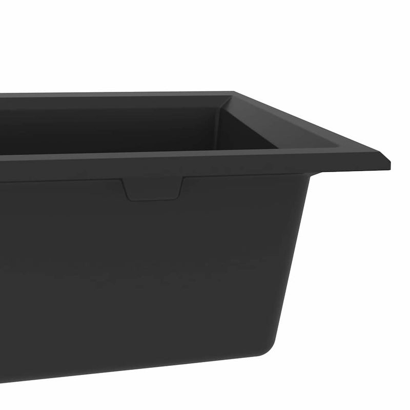 vidaXL Konyhai mosogató Fekete 79 x 50 x 31 cm Gránit