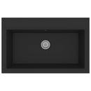 vidaXL Konyhai mosogató Fekete 79 x 50 x 31 cm Kvarc és gyanta