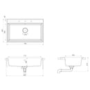 vidaXL Konyhai mosogató Fehér 79 x 50 x 31 cm Kvarc és gyanta
