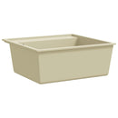 vidaXL bézs gránit konyhai mosogatótálca túlfolyóval